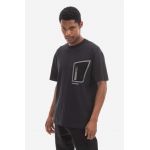 A-COLD-WALL* tricou din bumbac Technical Polygon T-Shirt culoarea negru, cu imprimeu ACWMTS089.-MIDGREY