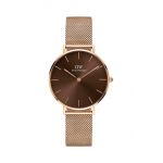 Daniel Wellington ceas PETITE AMBER femei, culoarea auriu
