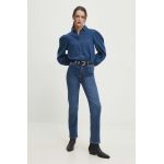 Answear Lab camasa jeans femei, cu guler clasic, regular