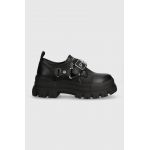 Buffalo pantof Aspha Biker Laceup femei, culoarea negru, cu platforma, 1622398