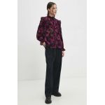 Answear Lab camasa femei, culoarea roz, cu guler stand-up, regular