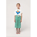 Bobo Choses pantaloni de bumbac pentru copii culoarea verde, modelator