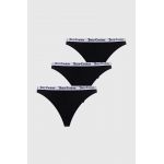 Juicy Couture tanga 3-pack culoarea negru