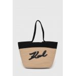 Karl Lagerfeld geanta de plaja culoarea negru