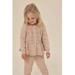 Konges Sløjd cardigan din bumbac pentru copii culoarea roz, light