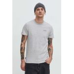 Superdry tricou din bumbac barbati, culoarea gri, melanj