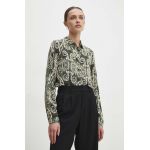 Answear Lab camasa femei, culoarea verde, cu guler clasic, regular