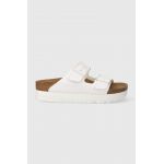 Birkenstock papuci Arizona Platform Flex femei, culoarea alb, cu platforma, 1027416