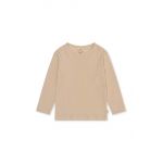 Konges Sløjd longsleeve din bumbac pentru copii culoarea bej, neted