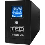UPS TED Line Interactive 3100VA/1800W, display LCD, 3x Schuko
