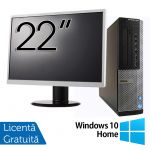 Pachet Calculator Refurbished DELL OptiPlex 7010 Desktop, Intel Core i7-3770 3.40GHz, 8GB DDR3, 240GB SSD Nou + Monitor 22 Inch + Windows 10 Home