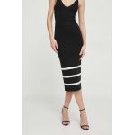 Sisley fusta culoarea negru, midi, drept