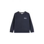 BOSS bluza copii culoarea albastru marin, cu imprimeu