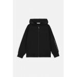 Coccodrillo bluza copii culoarea negru, cu glugă, neted