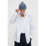 HUGO cămașă din bumbac bărbați, culoarea alb, cu guler clasic, slim 50508308