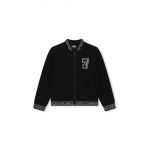 Karl Lagerfeld bluza copii culoarea negru, cu imprimeu