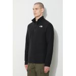 The North Face hanorac fleece M 100 Glacier 1/4 Zip culoarea negru, cu imprimeu, NF0A855WJK31