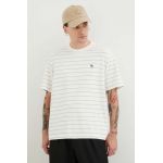 Abercrombie & Fitch tricou din bumbac barbati, culoarea bej, modelator