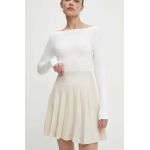Answear Lab fusta culoarea bej, mini, evazati