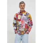 Desigual camasa din bumbac barbati, cu guler clasic, relaxed