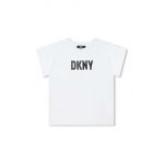 Dkny tricou copii culoarea alb