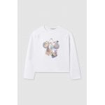 Mayoral longsleeve din bumbac pentru copii culoarea alb