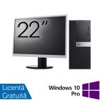 Pachet Calculator Refurbished DELL OptiPlex 5060 Tower, Intel Core i5-8400 2.80 - 4.00GHz, 8GB DDR4, 256GB SSD + Monitor 22 Inch + Windows 10 Pro