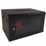 Cabinet metalic de perete 19', tip rack wallmount, 9U 600x450 mm, Xcab Negru