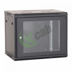 Cabinet metalic de perete 19', tip rack wallmount, 9U 600x600 mm, Eco Xcab Negru