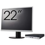 Pachet Calculator HP EliteDesk 800 G5 Mini PC, Intel Core i5-9500 3.00-4.40GHz, 8GB DDR4, 256GB SSD + Monitor 22 Inch