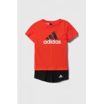 adidas set de bumbac pentru bebelusi culoarea portocaliu