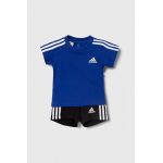 adidas set de bumbac pentru copii culoarea albastru marin