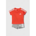 adidas set de bumbac pentru copii culoarea rosu
