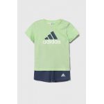 adidas set de bumbac pentru copii culoarea verde