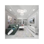 LUSTRA LED CERCURI EN GROSS, 70W CU 3 BRATE 3 CULORI+IR 470x85mm