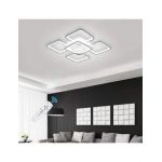 LUSTRA LED PATRATE EN GROSS, 104W CU 5 BRATE 3 CULORI+IR 610x90mm