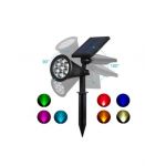 Spot led RGBW de gradina cu panou solar 5.5V/1.5W BAT 1.2 Ah EN GROSS,