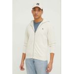 Abercrombie & Fitch bluza barbati, culoarea bej, cu glugă, neted