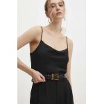 Answear Lab curea de piele femei, culoarea negru