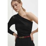 Answear Lab curea de piele femei, culoarea rosu
