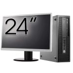 Pachet Calculator Second Hand HP EliteDesk 800 G2 SFF, Intel Core i5-6500 3.20GHz, 8GB DDR4, 256GB SSD + Monitor 24 Inch