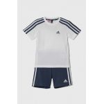 adidas set de bumbac pentru copii culoarea alb