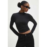 Answear Lab bluza femei, culoarea negru, neted