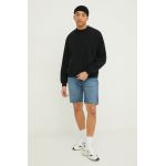 Abercrombie & Fitch bluza barbati, culoarea negru, cu imprimeu