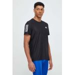 adidas Performance tricou de alergare Own the Run culoarea negru, cu imprimeu IN1500