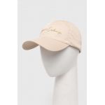 Armani Exchange șapcă de baseball din bumbac culoarea bej, cu imprimeu