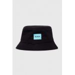 HUGO pălărie din bumbac culoarea negru, bumbac 50514748