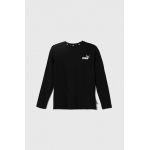 Puma longsleeve din bumbac pentru copii ESS No. 1 Logo LS Tee B culoarea negru, cu imprimeu