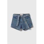Abercrombie & Fitch pantaloni scurti din denim pentru copii cu imprimeu, talie reglabila