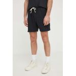 American Vintage pantaloni scurti din bumbac culoarea negru
